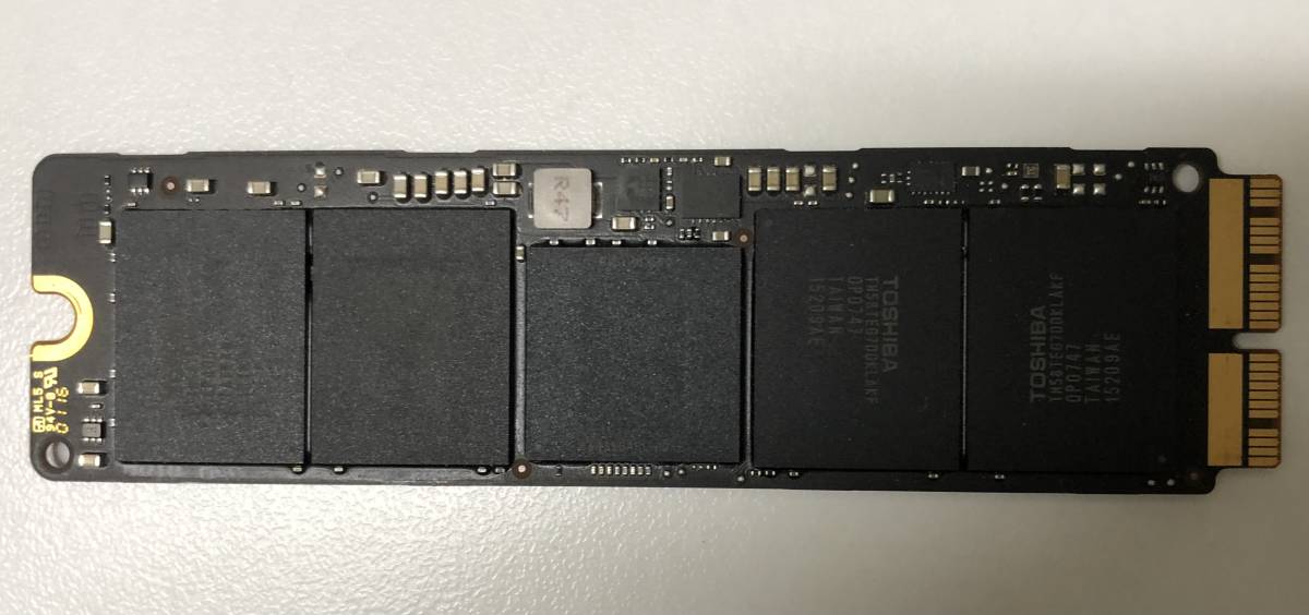 apple純正SSD 128GB　656-0021B MacBook Air 2013～2017/ Pro A1502 A1398 2013～2015等　TOSHIBA製 送料無料_画像2