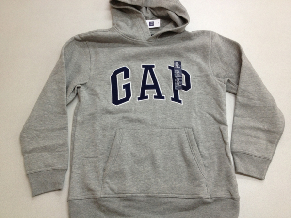 ■ＧＡＰ■新品■150■グレー■裏起毛ロゴパーカー■503_画像1