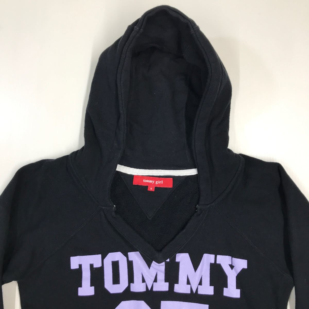 Tommy girl トミーガール　スウェットパーカー　チュニック　プリント　トミーヒルフィガー　レディース　Sサイズ　312-69a_画像3