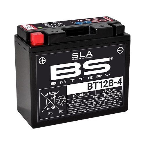BSバッテリー バイク用バッテリー SLAバッテリー ヤマハ ドラッグスター BT12B-4 2輪_画像1