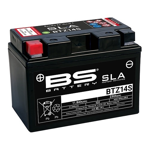 BSバッテリー バイク用バッテリー SLAバッテリー ヤマハ フェザー/FZ1/FZ1-S RN21J 1CA8/J/N/T/U/V、2DV7/3C3G 1000cc BTZ14S 2輪_画像1