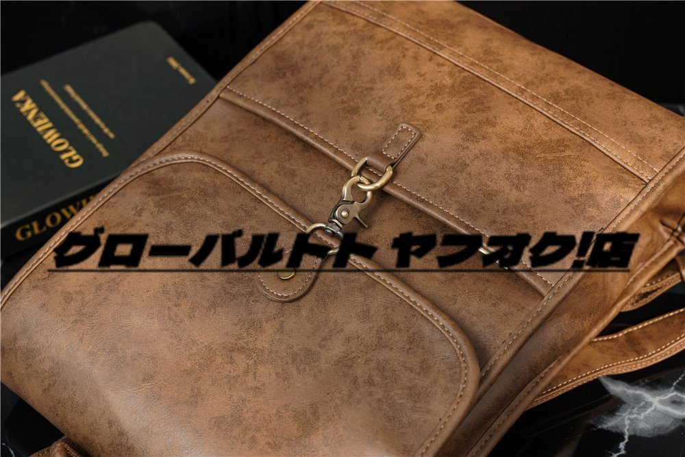 高級感 リュックサック デイパック ビジネスリュック　メンズ　レザーバッグ　メンズバッグ　鞄　A4サイズ　PU革 バックパック_画像5
