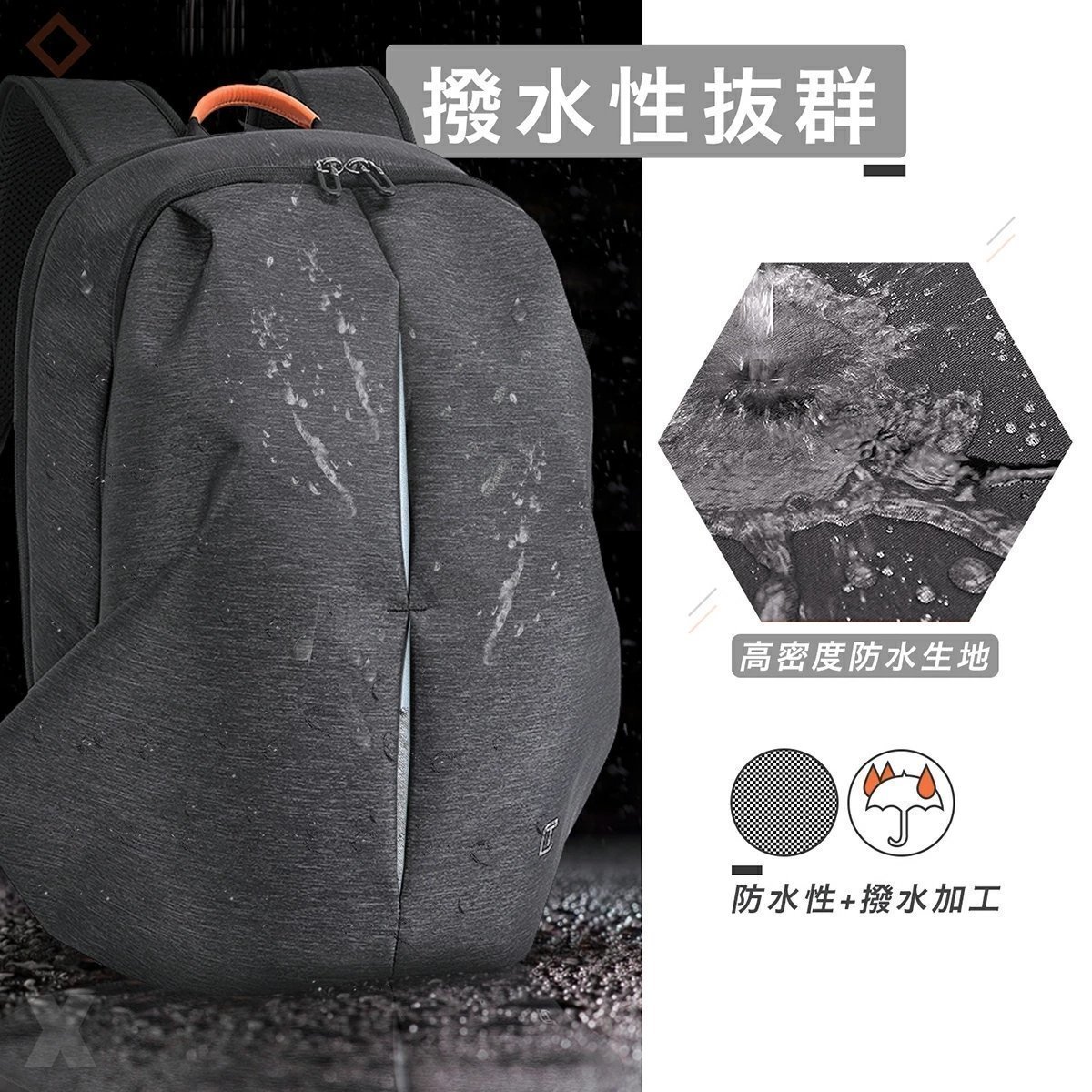 リュック メンズ 大容量 防水 pc リュック 15.6インチPC収納可能 USBポート付きバックパック登山 旅行バッグ 出張ビジネスリュック_画像5