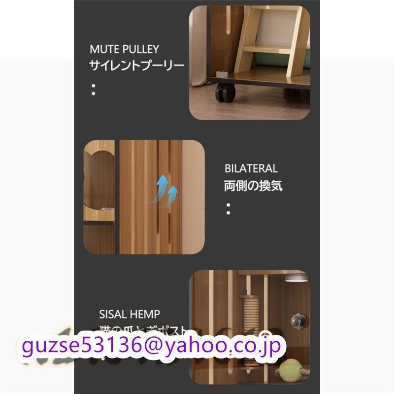  not possible to overlook! cat cage large stylish transparent glass door caster cat gauge protection . mileage prevention 60*60*120cm 3 step wooden absence number interior ..