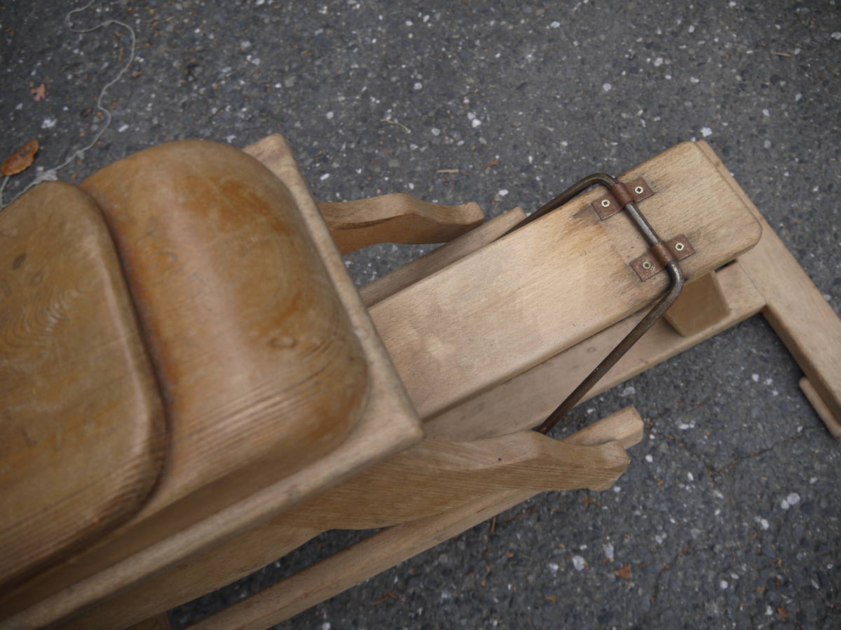 【H31204】古い 木製 木馬 ロッキングホース 置物 オブジェ インテリア アンティーク/ヴィンテージ_画像10