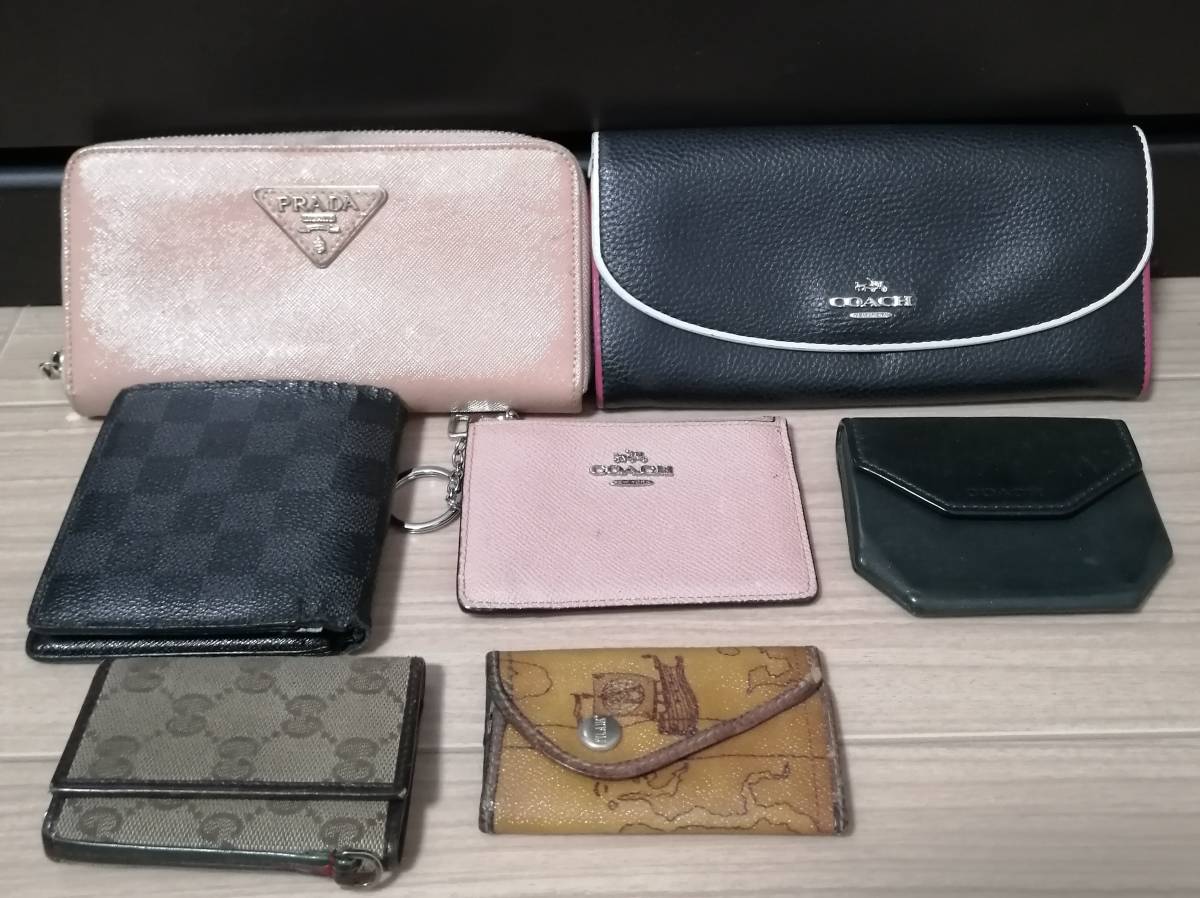 プラダ/ヴィトン/コーチ/グッチ/プリマクラッセ7点豪華セット　PRADA/LOUISVUITTON/COACH/GUCCI/財布　小銭入　キーケース_画像1