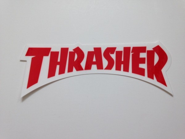 【THRASHER】ダイカットロゴステッカー　レッド_画像1