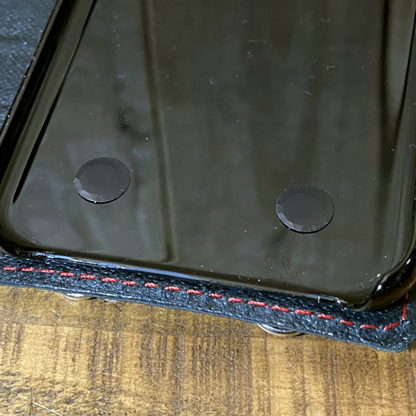 手帳型ケース iPhone 12 pro Max 用 クロコ型押しレザー スマホケース スマホショルダー 携帯 革 本革 黒 赤