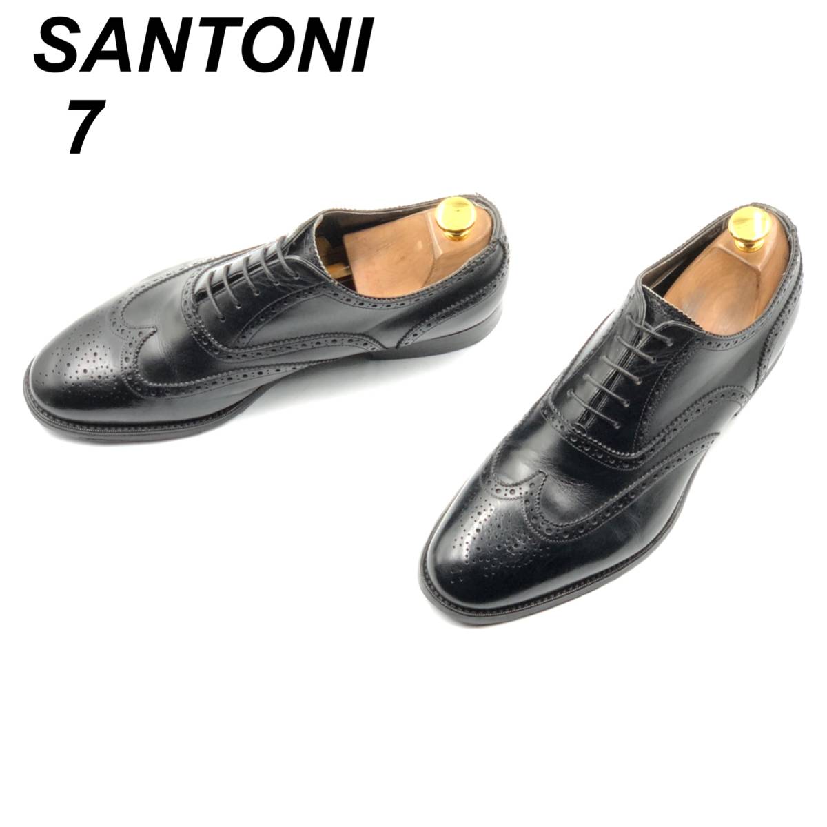 即決 SANTONI サントーニ 25cm 7 4526 メンズ レザーシューズ ウイング