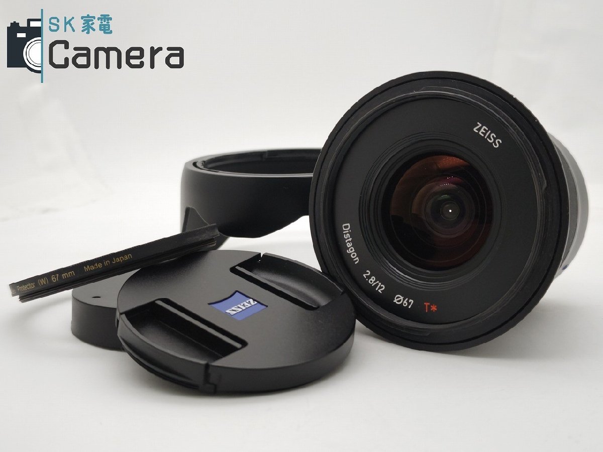 Carl Zeiss Touit Distagon 12ｍｍ F2.8 T＊ SONY E-mount フード フィルター 付 美品 ソニー カールツァイス