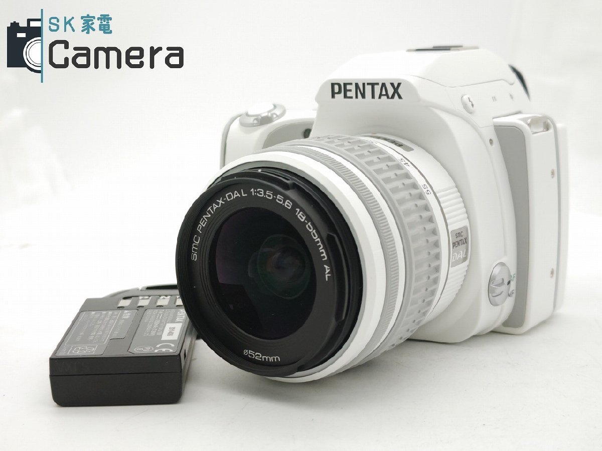 安価 18-55ｍｍ PENTAX-DAL SMC + K-S1 PENTAX F3.5-5.6 ペンタックス 付 電池 ホワイト AL ペンタックス