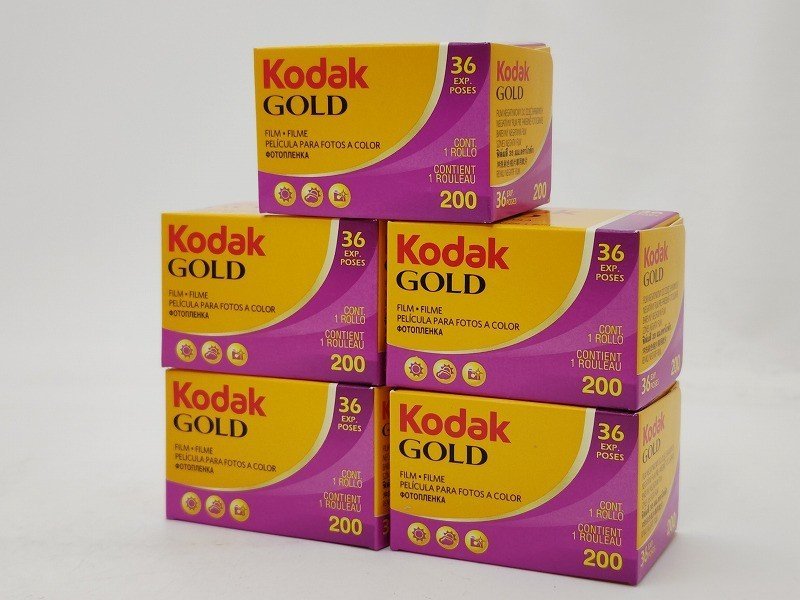 Kodak GOLD 200 36EXP. POSES コダック ゴールド 36枚撮り 5本 カラーネガフィルム 使用期限 2025年1月 ISO200