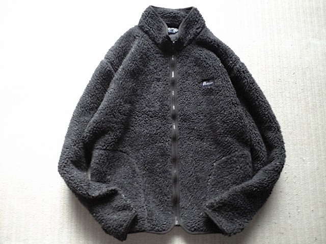 即決 80s 90s USA製 Lサイズ Penfield ペンフィールド 肉厚 レトロ モンスターボア フリース ジャケット 黒 表ボア パイル