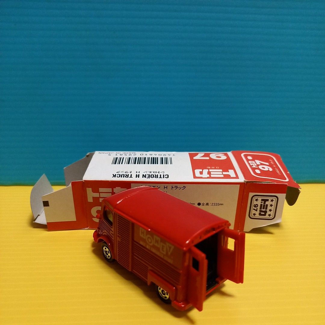 日本製 絶版希少 トミカ赤箱97 シトロエン H トラック 箱本物 未使用に近い