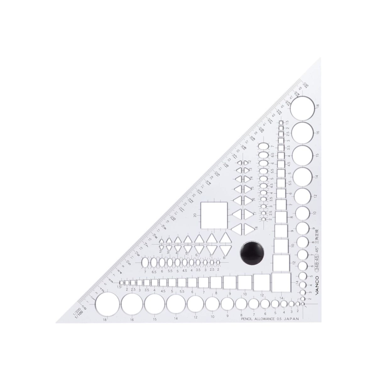 バンコ 三角定規45°テンプレートプラス
