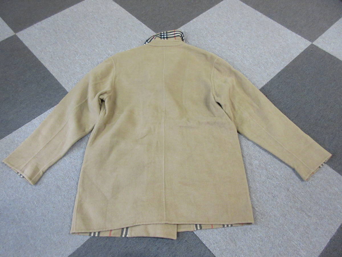 80s90s Burberrys ウールジャケット 9AR ベージュ L~XL ヴィンテージ オールド ダブルブレスト コート Pコート ノバチェック レディース_画像2