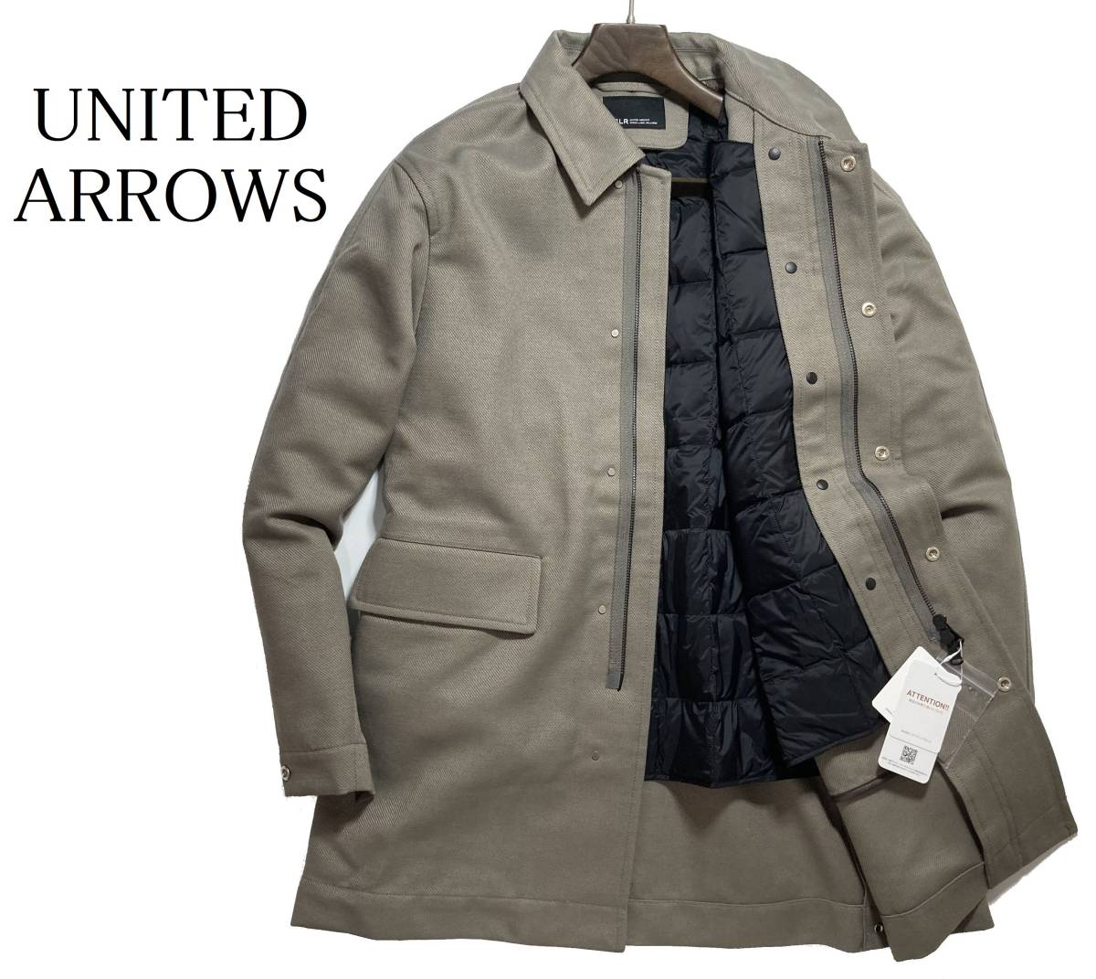 57103 新品▼ ユナイテッドアローズ　定価2.75万　ハンティングジャケット　ダウンライナー付き　コート　UNITED ARROWS (M)_画像1