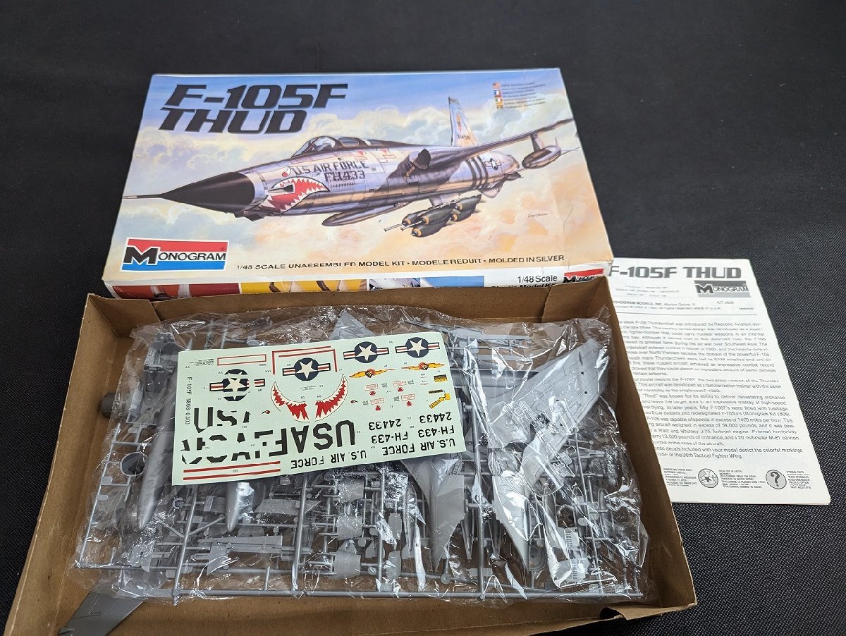 ○A274/【未組立】 MONOGRAM モノグラム/1/48 戦闘機プラモデル 計2点セット/F-106 DELTA DART/F-105F THUD/デルタダート/他/1円～_画像4