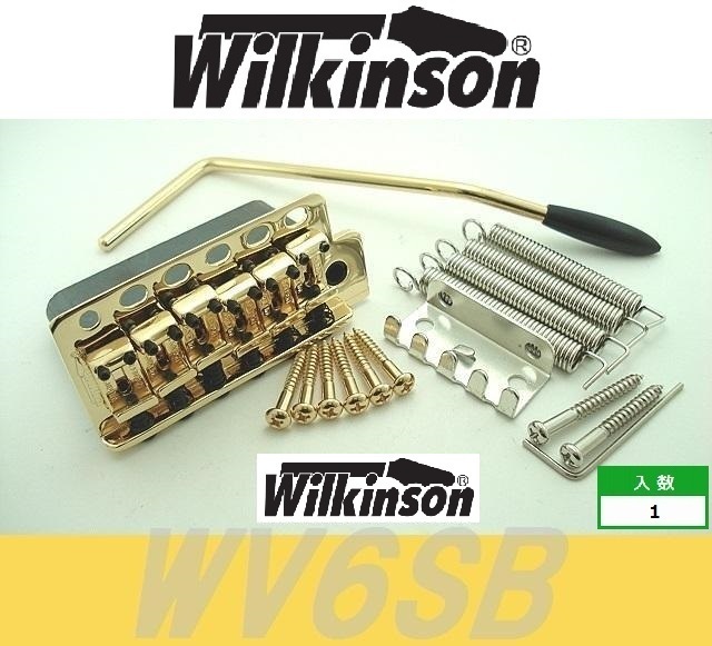 Wilkinson WV6SB GD ゴールド シンクロトレモロブリッジ スチールブロック 鉄ブロック ウィルキンソンの画像1