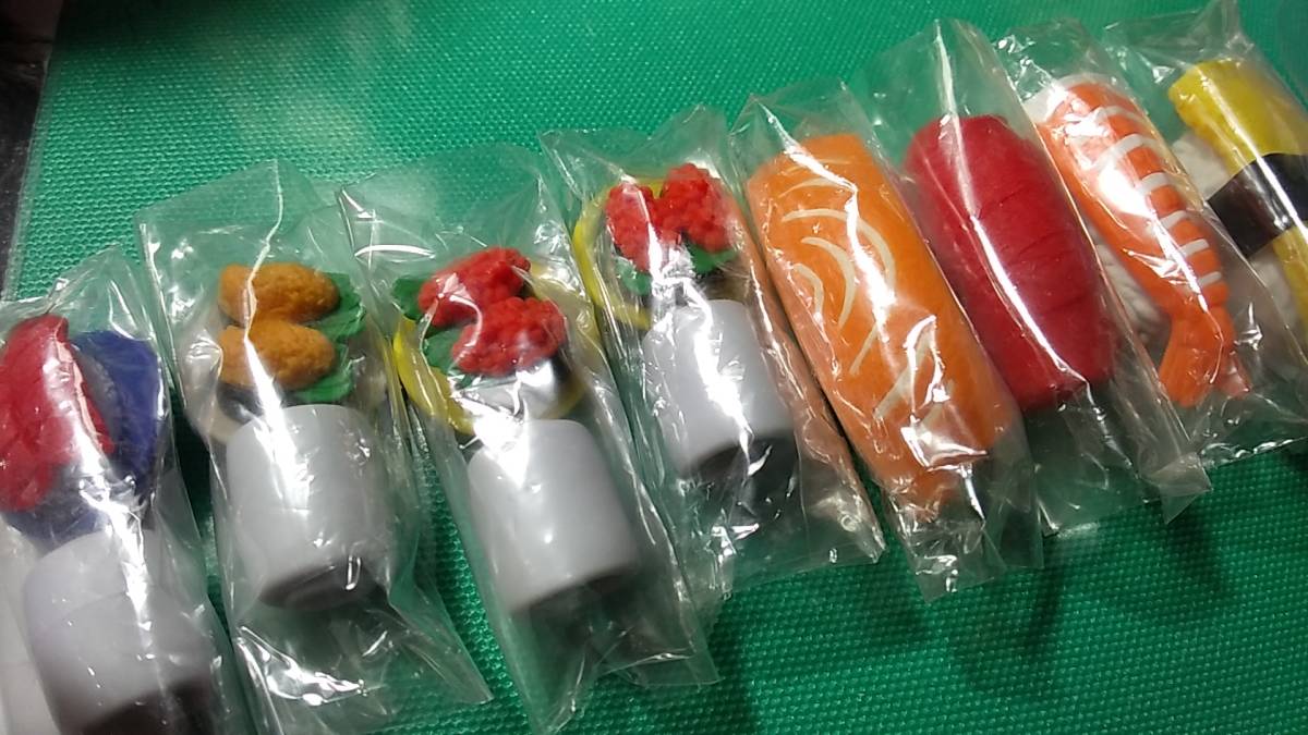 お寿司消しゴム8個 食品サンプル消しゴム お寿司フィギュアの画像1