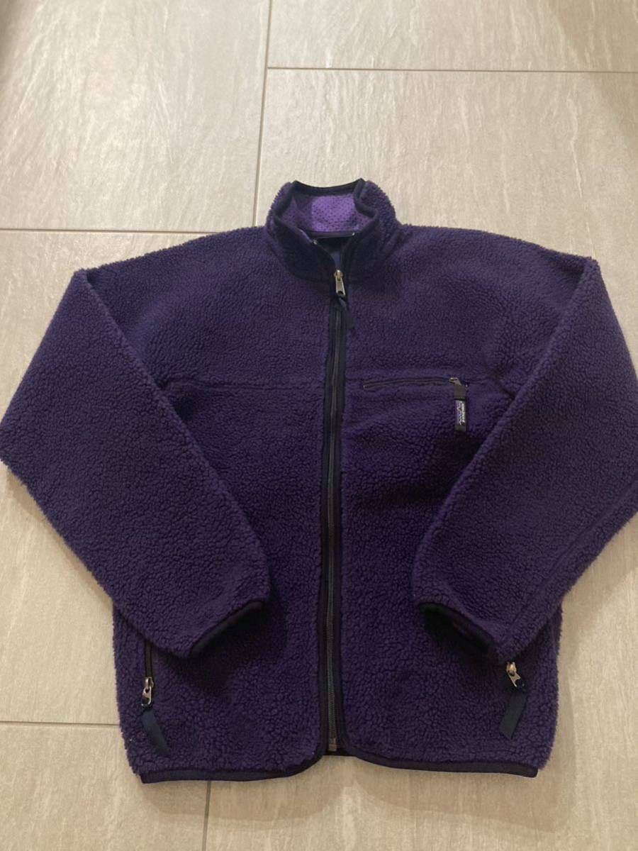 F0 DEADSTOCK patagonia BABY RETRO CARDIGAN eggplant 1990年製 F0 DEADSTOCK patagonia BABY RETRO CARDIGAN eggplant 1990年製