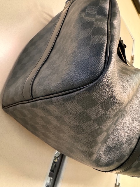 税込ルイヴィトン LOUIS VUITTON ダミエ グラフィット キーポル 55 定価387200円バンドリエール 高年式 ボストンバッグ ショルダーバッグ _画像7