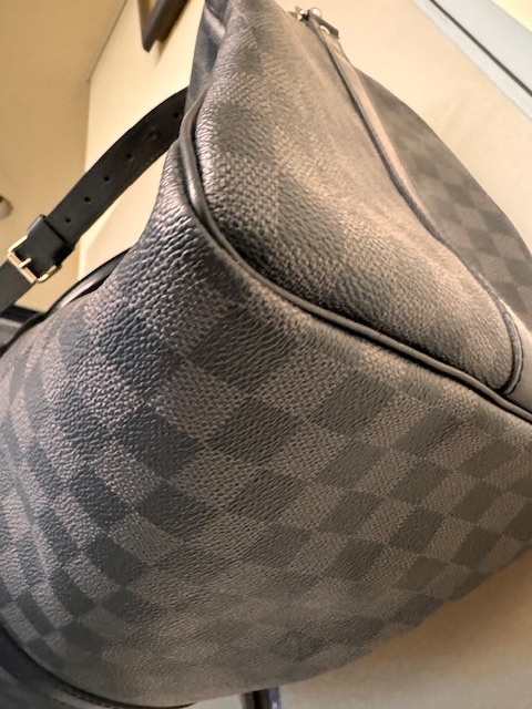 税込ルイヴィトン LOUIS VUITTON ダミエ グラフィット キーポル 55 定価387200円バンドリエール 高年式 ボストンバッグ ショルダーバッグ _画像6