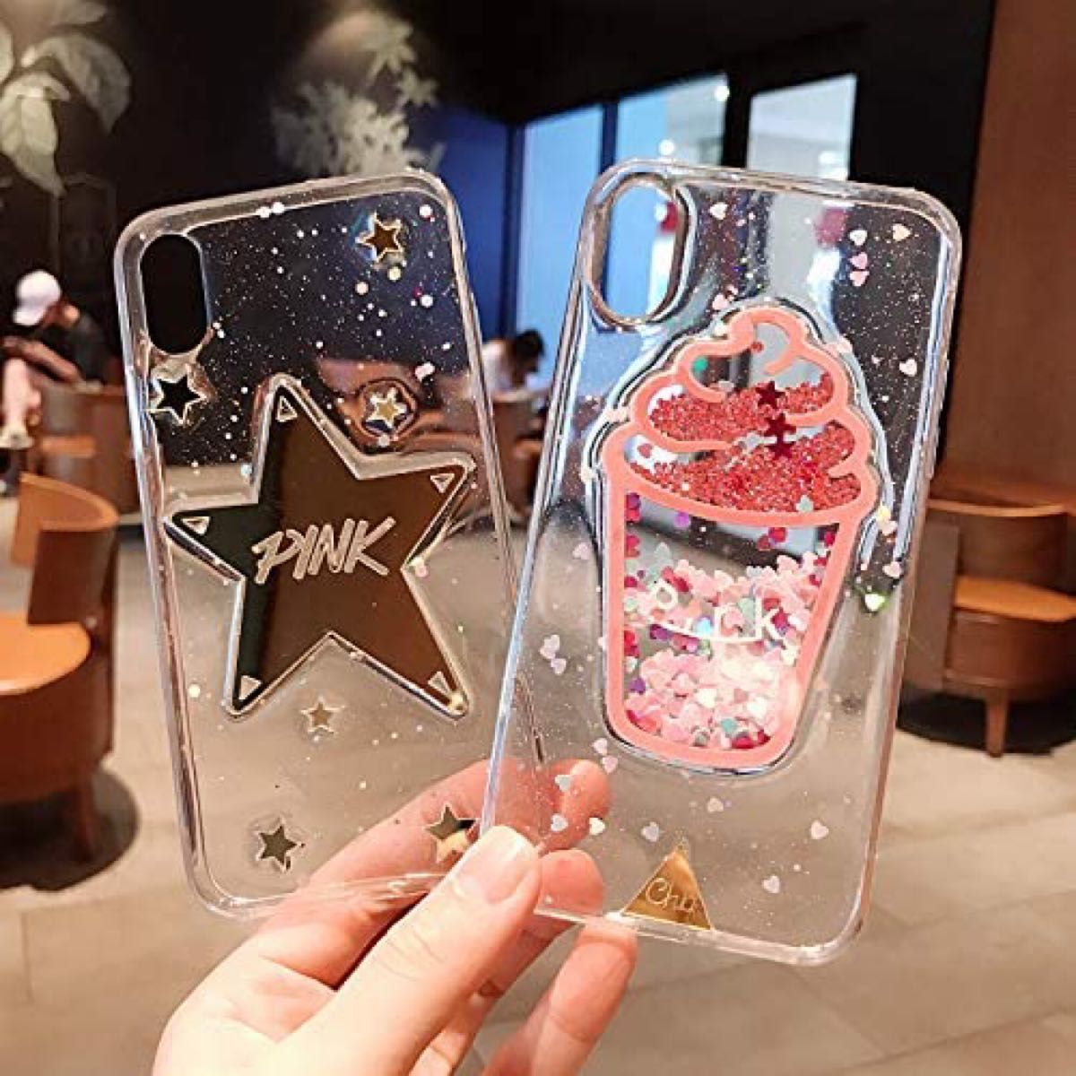 新品 可愛いグッリターケース アイスクリーム　対応機種　iPhone x/xs