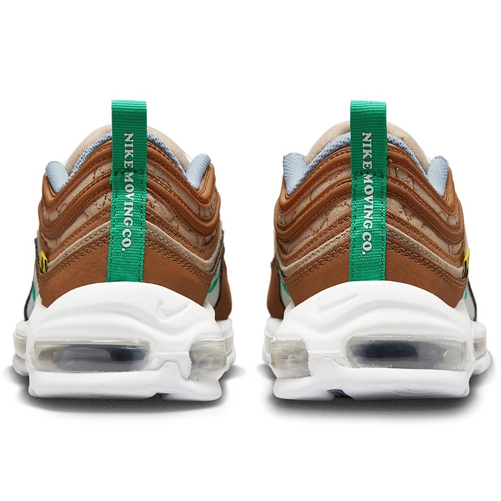 *NIKE AIR MAX 97 SE Moving Company чай / светло-коричневый / зеленый / пепел / белый 26.0cm Nike air max 97 SE moving Company DV2621-200