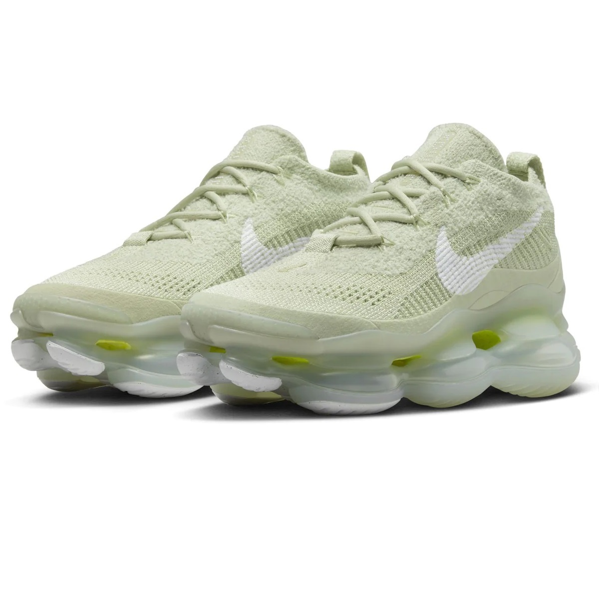 ☆NIKE WMNS AIR MAX SCORPION FLYKNIT 薄黄緑/白/蛍光黄 24.0cm ナイキ ウィメンズ エア マックス スコーピオン フライニット DJ4702-300