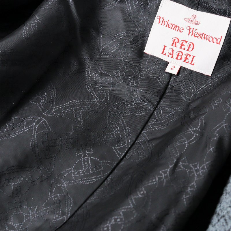 美品 ヴィヴィアンウエストウッド Vivienne Westwood RED LABEL ブークレウール ドルマンコート 2/グレー【2400013656597】_画像9