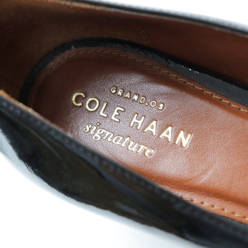 コールハーン COLE HAAN GRAND OS ウォータープルーフ パテントレザー ヒールパンプス 6B(23cm相当)/ブラック【2400013629966】_画像7