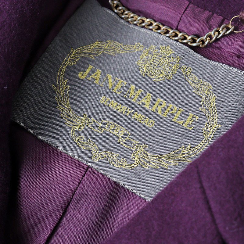 美品 2021AW ジェーンマープル Jane Marple Winter marine collar cape jacket マリンカラー ケープジャケット M/ワイン 【2400013648202】_画像9