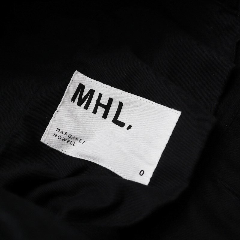 2022AW エムエイチエル マーガレットハウエル MHL. WORN COTTON DRILL トラウザーズパンツ 0/ブラック【2400013656474】_画像8