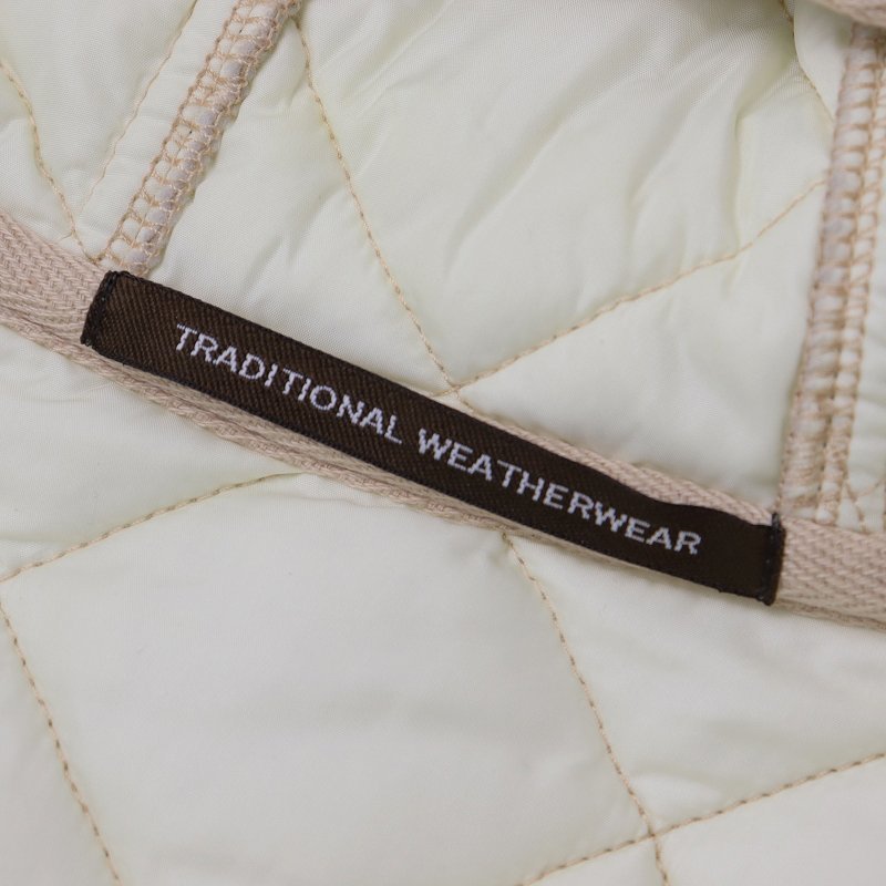 トラディショナルウェザーウェア Traditional Weatherwear キルティング フード コート 36/ベージュ 羽織り キルト【2400013647434】_画像9