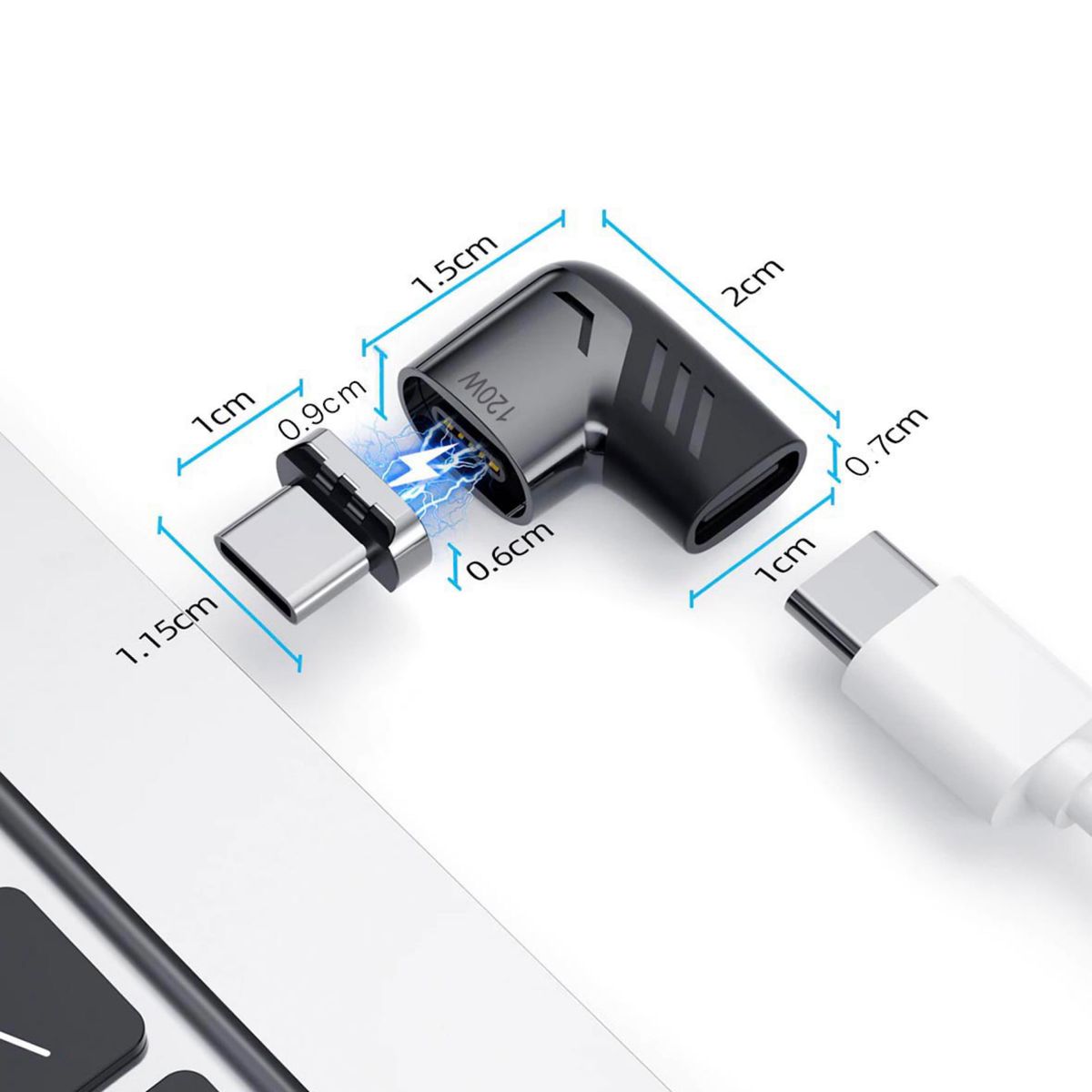 120W USB-C ( TYPE-C ) PD マグネットアダプター タイプC MacBook iPad Pro充電 データ転送