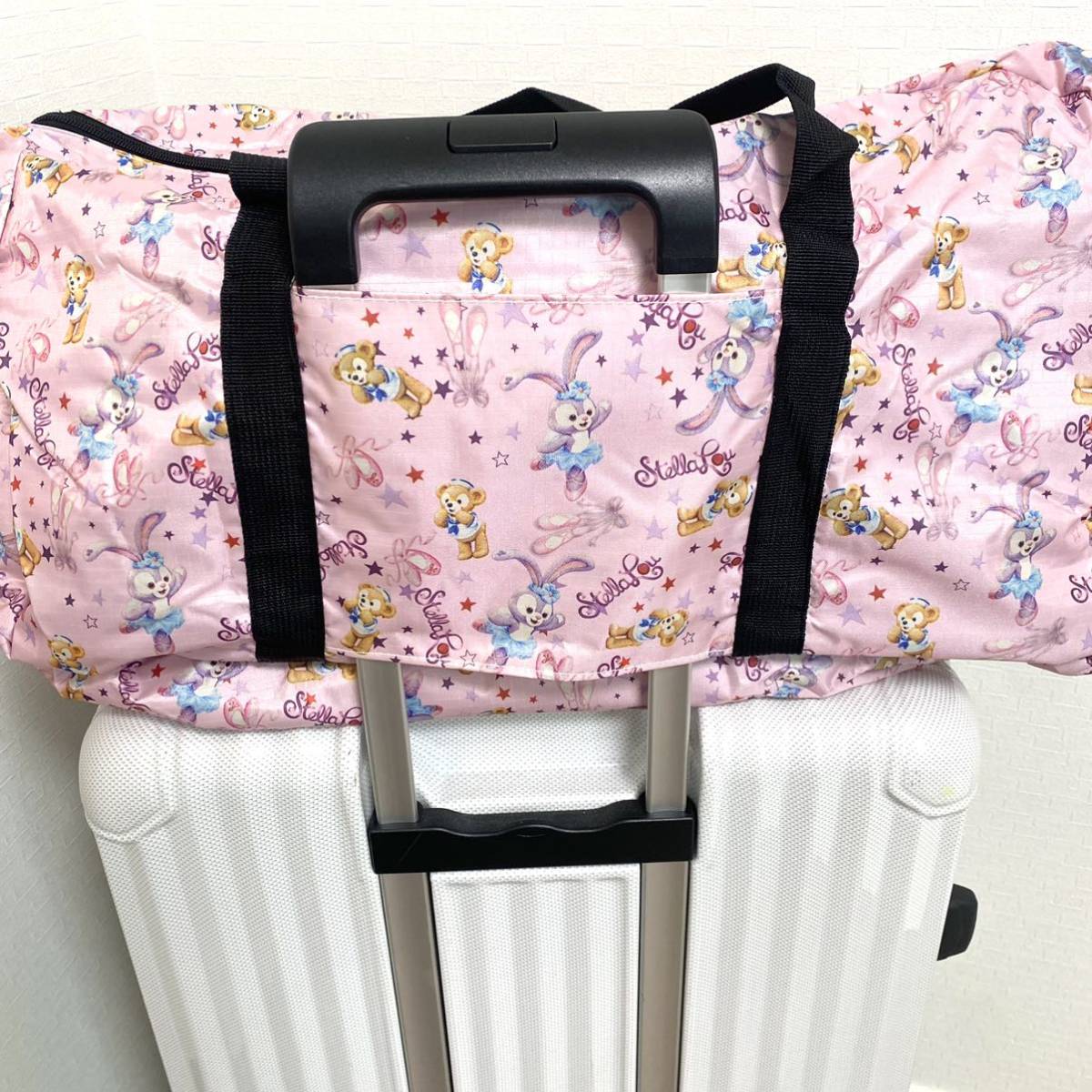 ステラ・ルー 折り畳み 旅行バッグ 【ピンク】_画像9