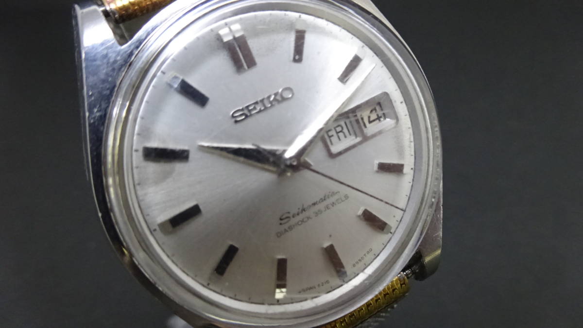     原文:稼働♪ SEIKO Seikomatic / セイコー ☆ メンズ 腕時計 自動巻 35石 アンティーク ☆6218-8950☆12-040A