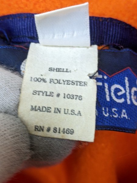 11．USA製 PenField 90s ペンフィールド ポーラテック ロゴ フリースジャケット メンズL オレンジy506_画像5