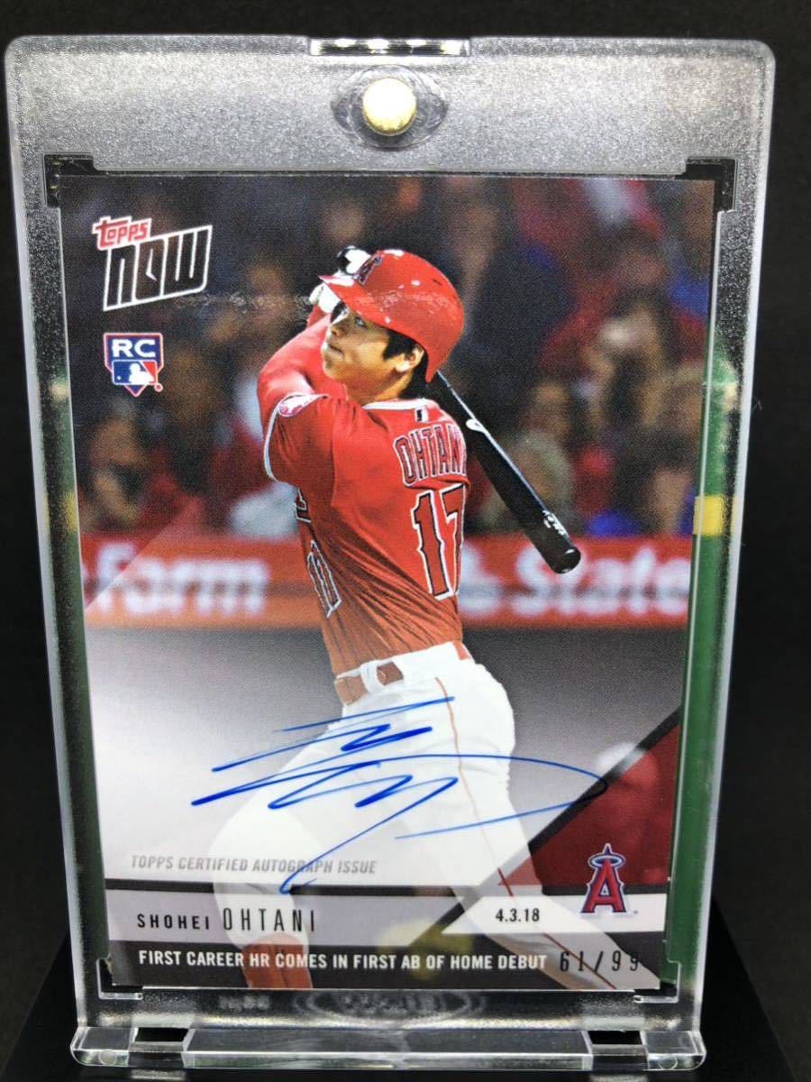 2018 Topps Now 大谷翔平 初ホームラン記念 Auto オンライン限定 Ohtani Shohei 直筆サインカード　99枚限定　エンゼルス_画像1