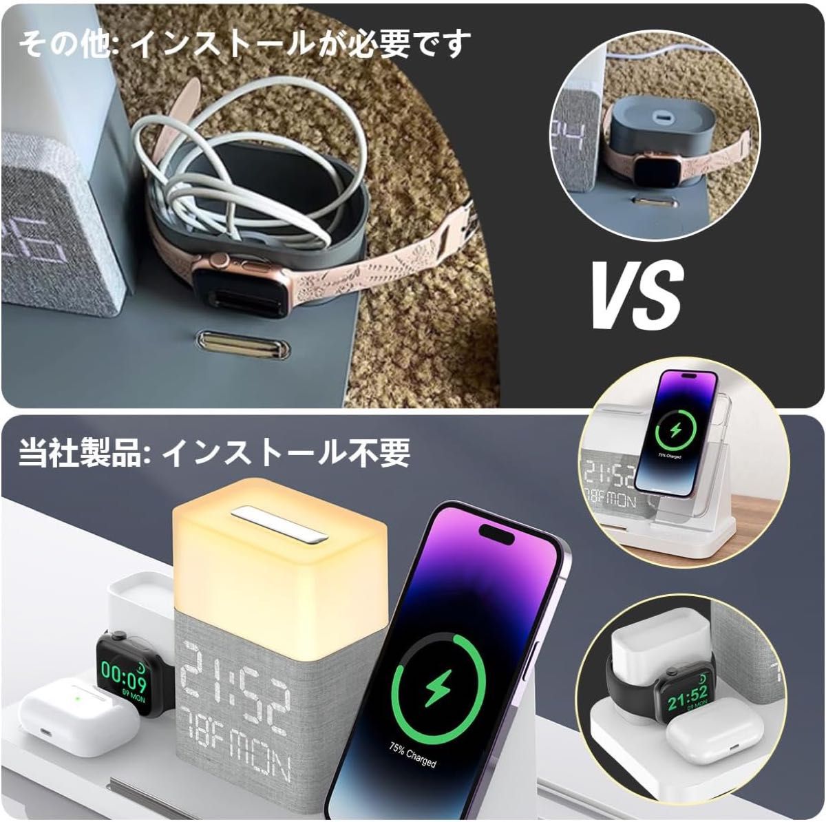 ワイヤレス充電器 6 in 1 magsafe対応