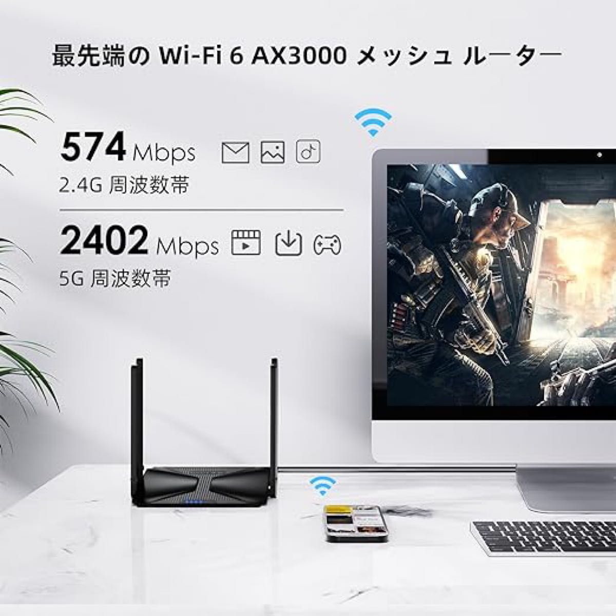 WAVLINK WiFi6ルーター AX3000 802.11ax
