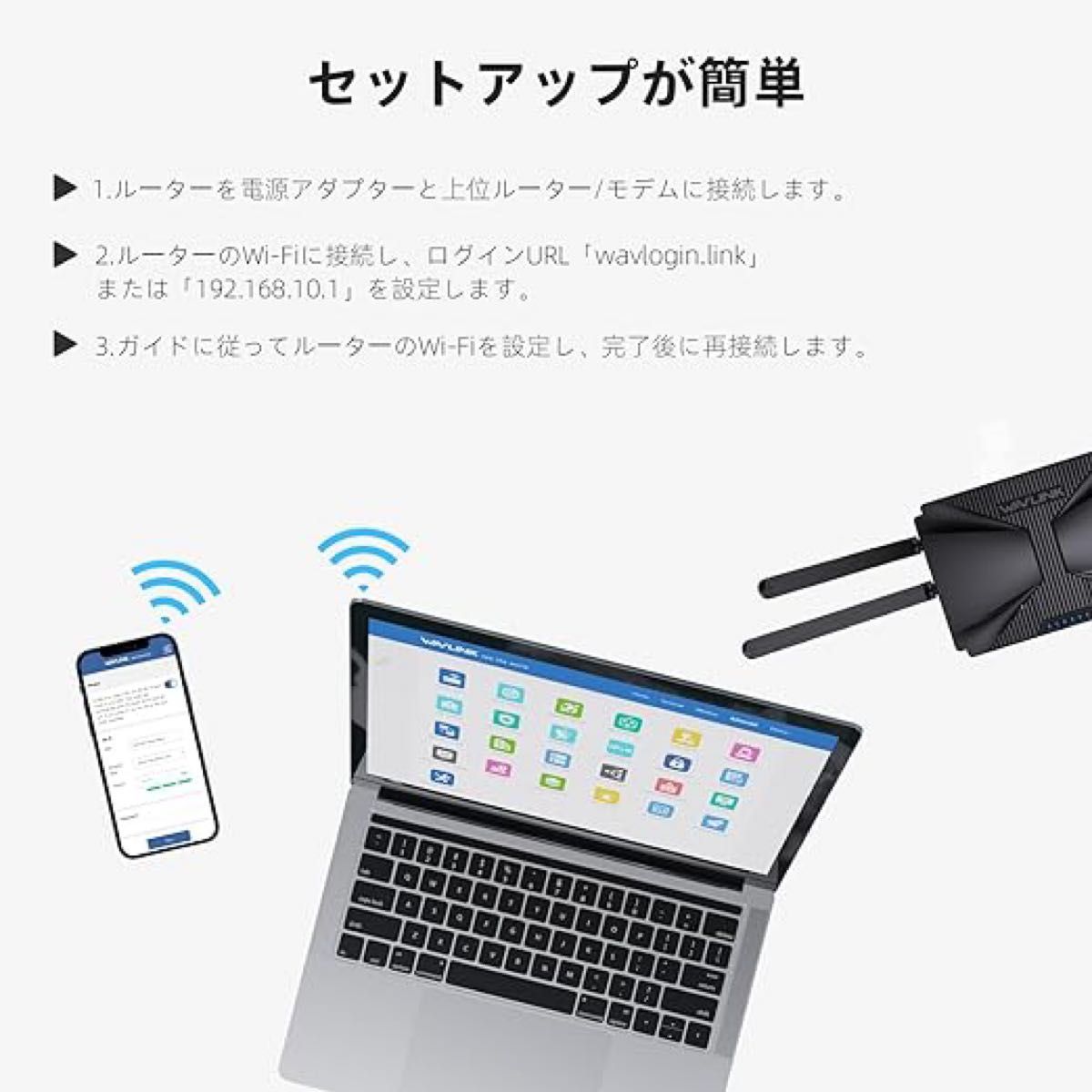 WAVLINK WiFi6ルーター AX3000 802.11ax