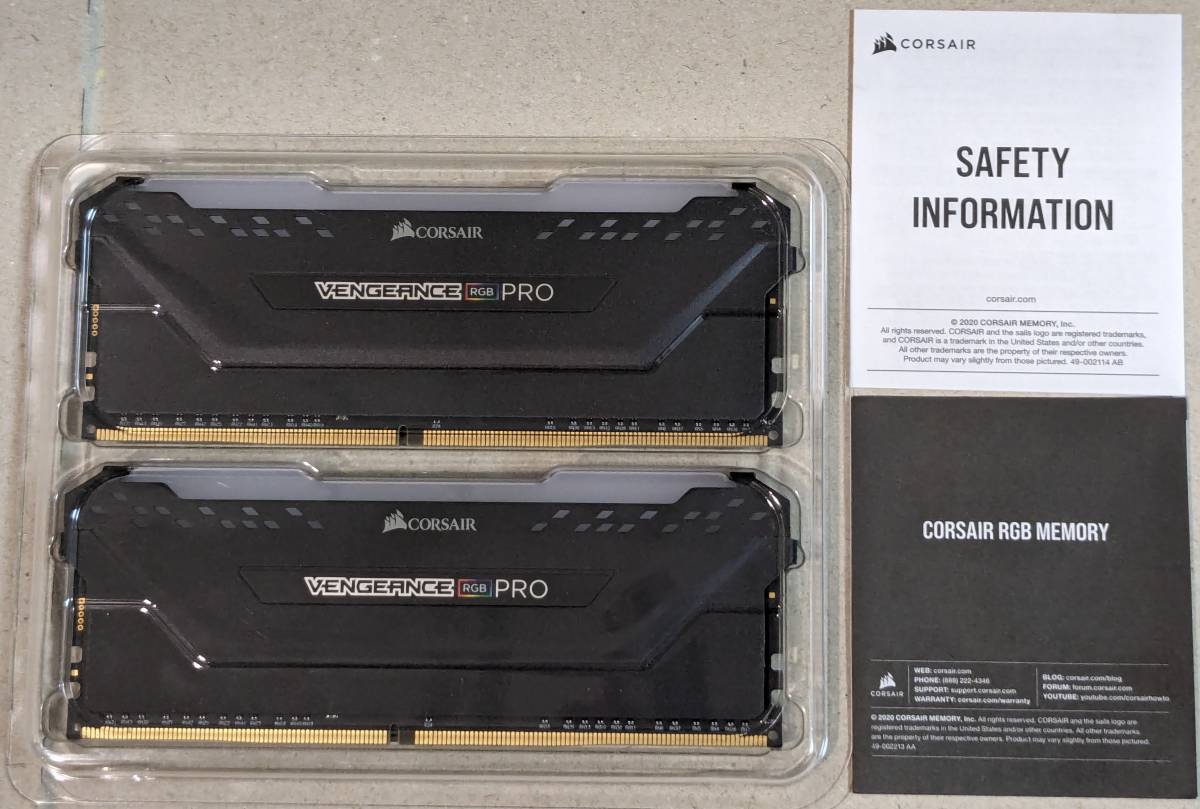 CORSAIR DDR4 2*16GB 32GB 3200MHz VENGEANCE RGB PRO_画像3