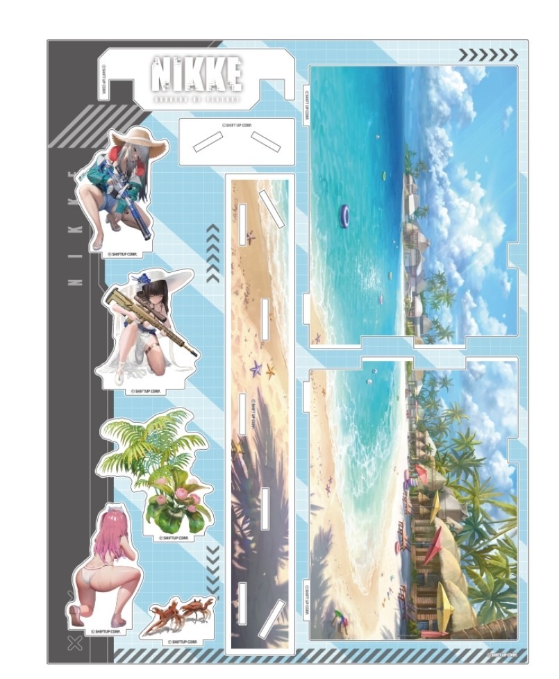 部隊01 summer 勝利の女神 NIKKE ジオラマアクリルスタンド 部隊01 summer 勝利の女神 NIKKE ジオラマアクリルスタンド