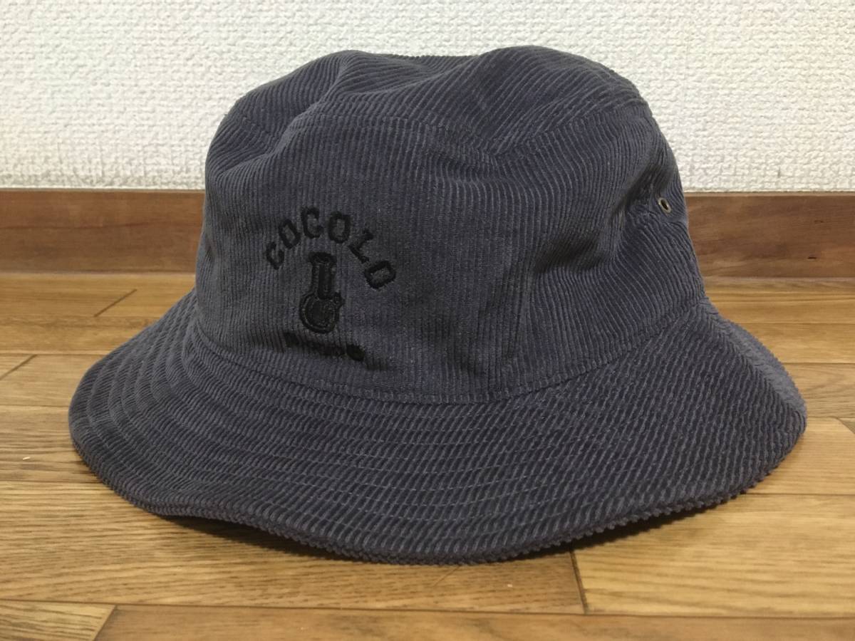 COCOLO BLAND コーデュロイハット L/XL 古着 ココロブランド ハット コーデュロイ newhattan cocolobland グレー_画像1