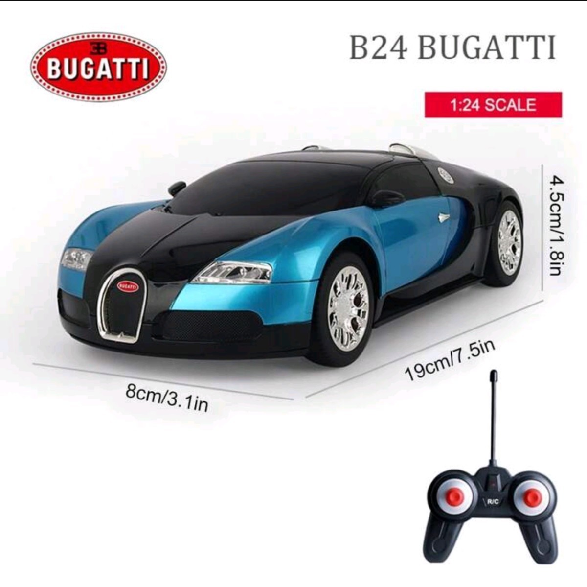  new goods Bugatti official goods RC car 1/24 radio-controller final product [ blue ] automobile sport car racing car 