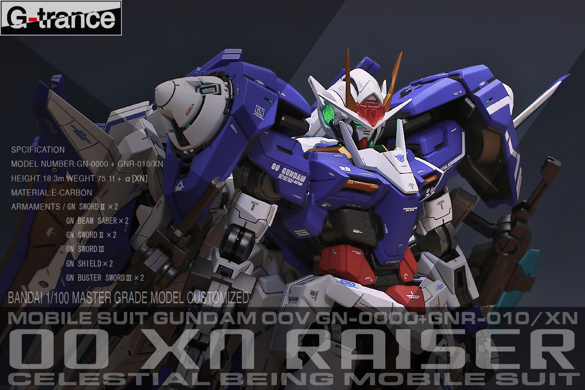 Mg 1 100 00 Raiser Gn 0000 Gnr 010 ダブルオーザンライザー 徹底改修塗装済み完成品 ガンダム00v ガンダムのプラモデル