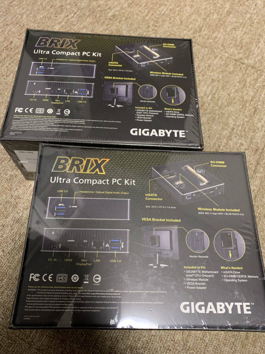 GIGABYTE BRIX ベアボーンPC GB-BXi5-4200 新品未開封2台セット_画像3