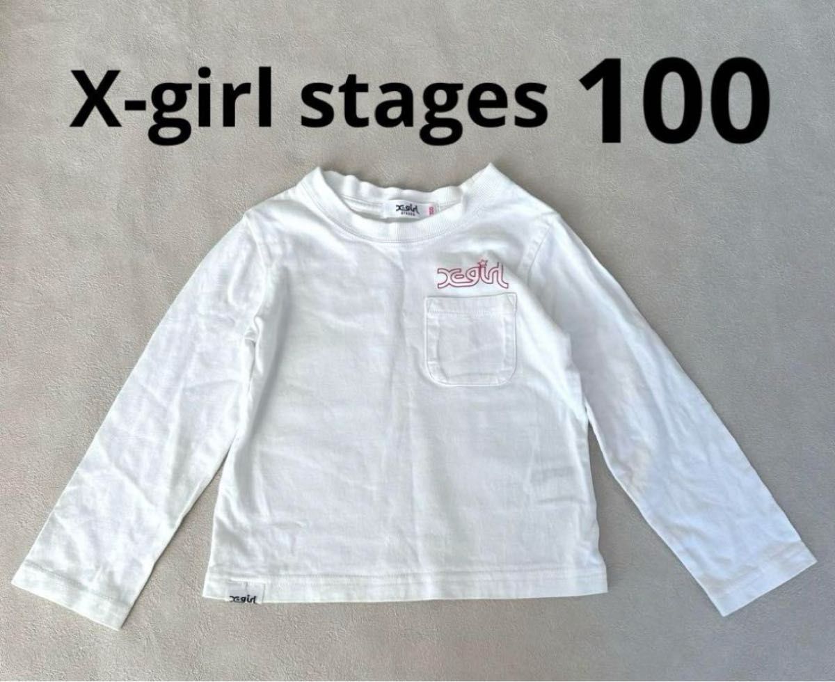 X-girl エックスガールステージス ロゴロンT カラフル 100